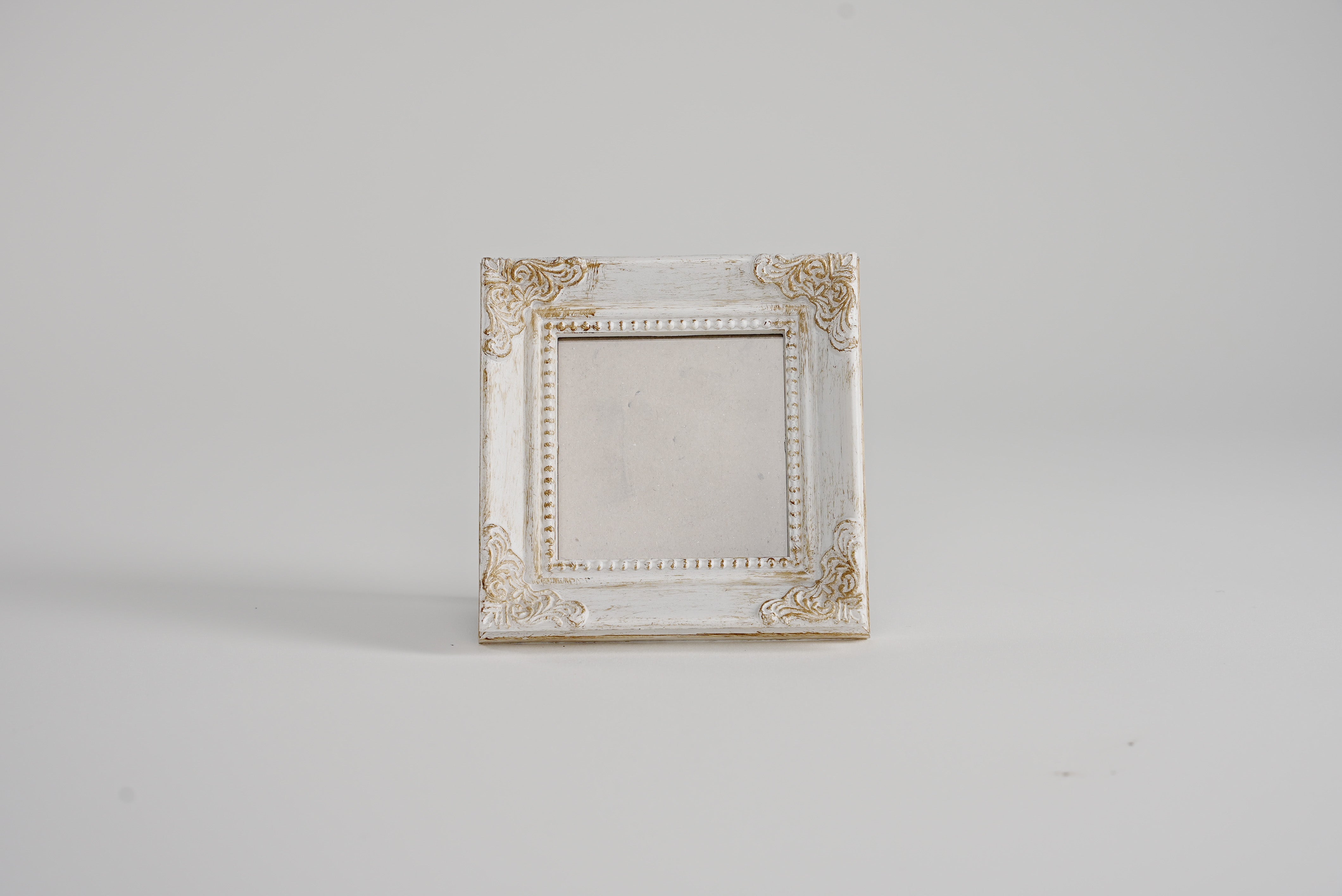 Vintage White Ornate Mini Frame